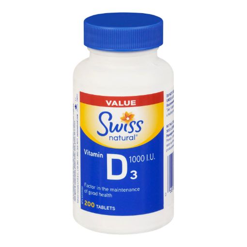 Picture of SWISS NATURAL VIT D3 TABLET 1000IU 200S                                    