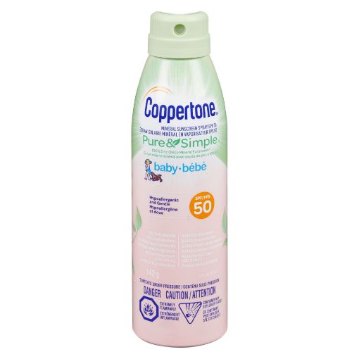 Picture of COPPERTONE PURE and SIMPLE BABY MINERAL SPRAY SPF50 142GR