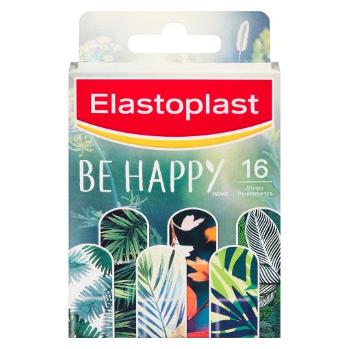 Picture of ELASTOPLAST COLOURED PLASTIC BANDAGES - BE HAPPY 16S                       