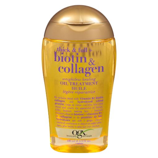 Picture of OGX BIOTIN and COLLAGEN WEIGHTLESS HEALING OIL TREATMENT 100ML