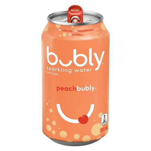 Picture of BUBLY SPARKLING WATER - PEACH 355ML                                 