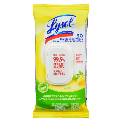 Picture of LYSOL DISINFECTING WIPES - CITRUS FLATPACK 30S