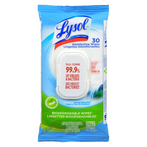 Picture of LYSOL DISINFECTING WIPES - FLATPACK SPRING WATERFALL 30S