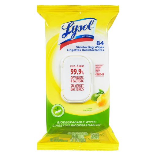 Picture of LYSOL DISINFECTING WIPES - CITRUS FLATPACK 84S
