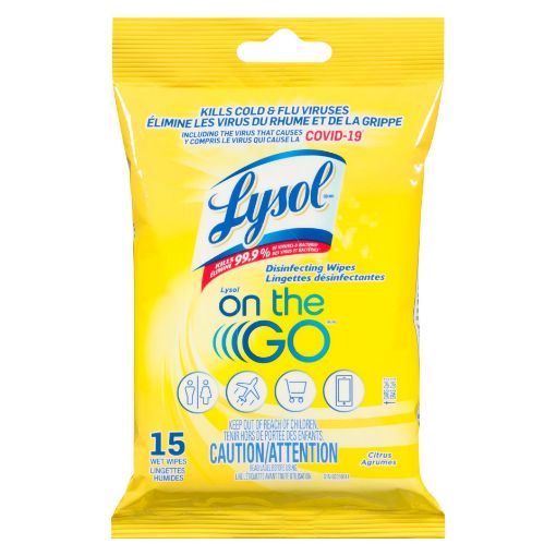 Picture of LYSOL DISINFECTING WIPES - CITRUS ON THE GO FLATPACK 15S