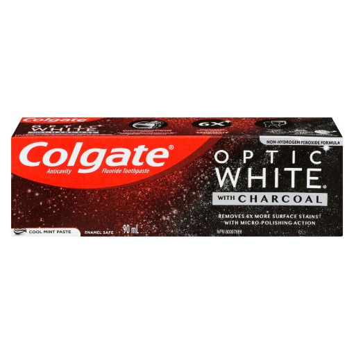 Picture of COLGATE OPTIC WHITE WITH CHARCOAL TOOTHPASTE 90ML                          