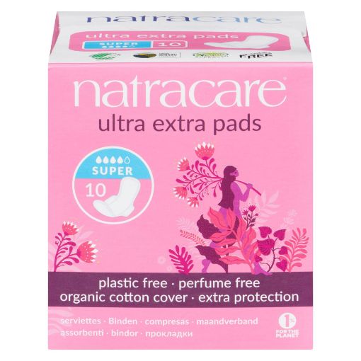 Picture of NATRACARE ULTRA EXTRA PADS - SUPER W/WINGS 10S