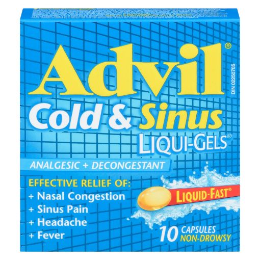 Picture of ADVIL COLD and SINUS CAPSULES 200MG 10S