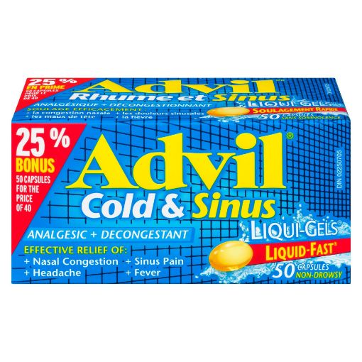 Picture of ADVIL COLD and SINUS LIQUI-GELS 50S