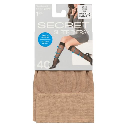 Picture of SECRET SUPPORT KNEE HIGHS - NUDE - O/S 1PR