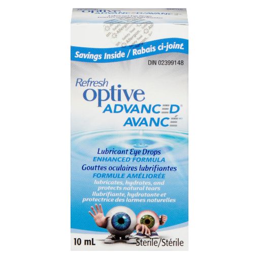 Picture of REFRESH OPTIVE ADVANCED LUBRICATING EYE DROPS 10ML                         