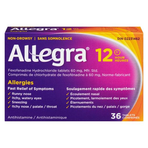 Picture of ALLEGRA 12 HOUR TABLETS 60MG 36S