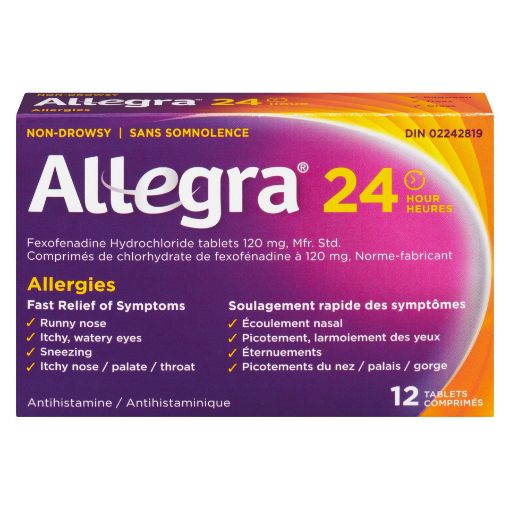 Picture of ALLEGRA 24 HOUR TABLET 120MG 12S                                           