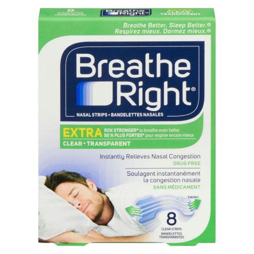 Picture of BREATHE RIGHT EXTRA CLEAR - NIGHTLY SLEEP 8S