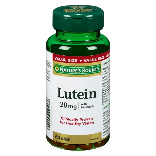 Picture of NATURES BOUNTY LUTEIN 20MG SOFTGEL 60S                                     