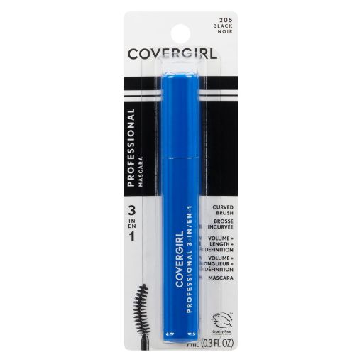 Picture of COVERGIRL PROFESSIONAL 3-IN-1 MASCARA - CURVED BRUSH - BLACK BROWN         