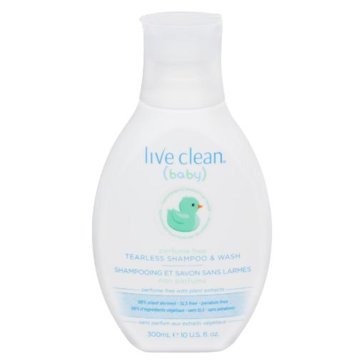 Picture of LIVE CLEAN BABY SHAMPOO and WASH PERFUME FREE 300ML
