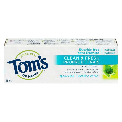 Picture of TOMS OF MAINE CLEAN and FRESH NATURAL TOOTHPASTE - F-FREE SPEARMINT 85ML