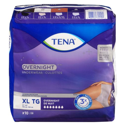 Picture of TENA OVERNIGHT UNDERWEAR XL 10S                                            