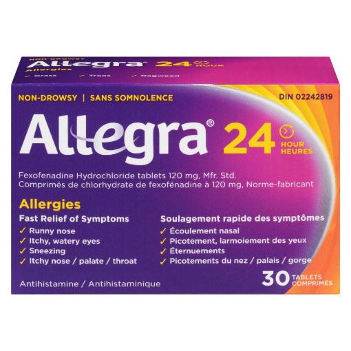 Picture of ALLEGRA 24 HOUR 120MG TABLETS 30S
