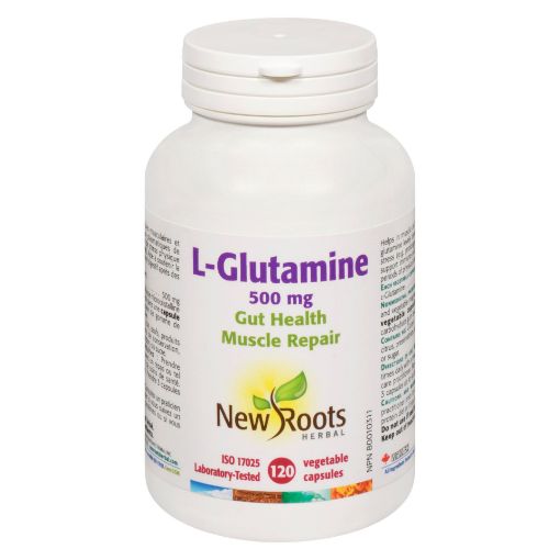 Picture of NEW ROOTS HERBAL L-GLUTAMINE 500MG VEGETABLE CAPSULES 120S