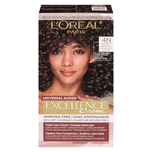 Picture of LOREAL EXCELLENCE NUDES HAIR COLOUR - NATURAL DARK BROWN 4N