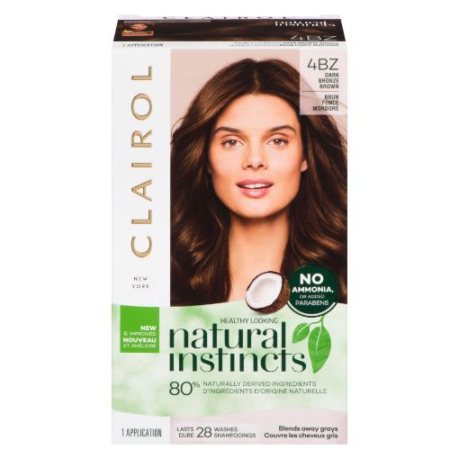 Picture of CLAIROL NATURAL INSTINCTS HAIR COLOUR - 4BZ DARK BRONZE BROWN - DOUBLE ESPR