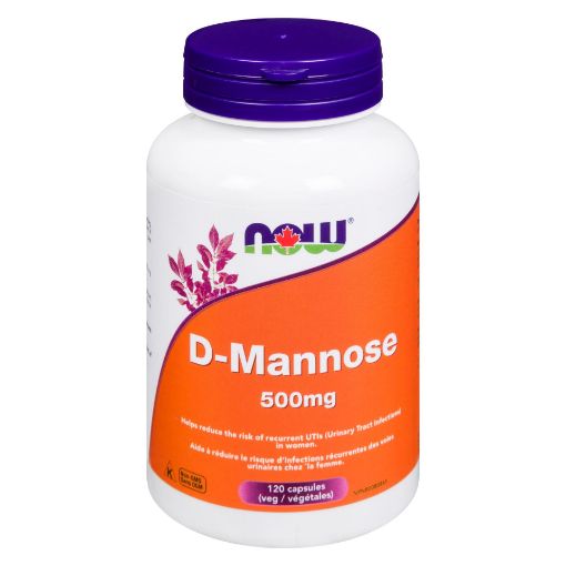 Picture of NOW D-MANNOSE 500 MG -VEGETABLE CAPSULES 120S