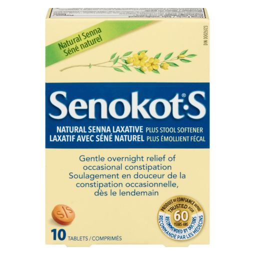 Picture of SENOKOT S NATURAL LAXATIVE STOOL SOFTENER TAB 10S
