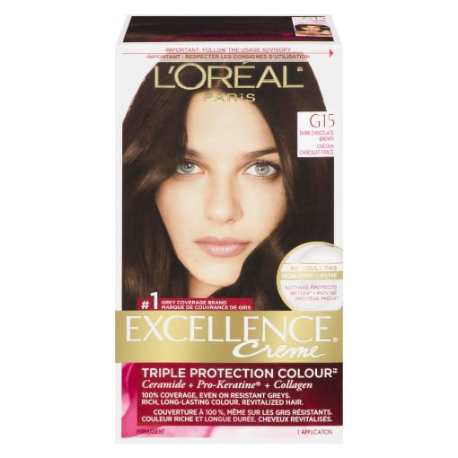 Picture of LOREAL EXCELLENCE PRO-KERATINE HAIR COLOUR - DARK CHOCOLATE BROWN G15      