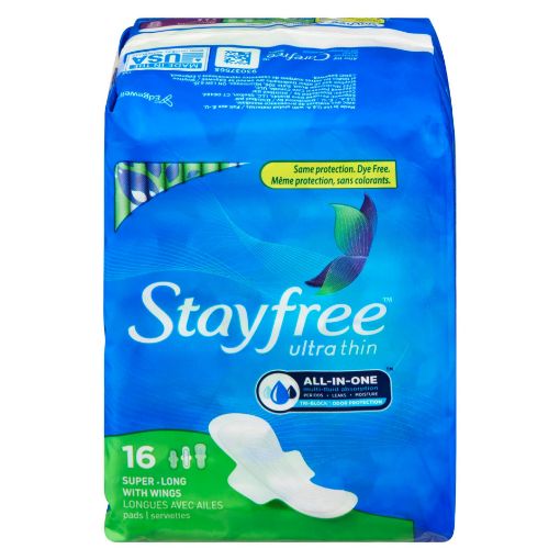 Picture of STAYFREE ULTRA THIN - LONG SUPER W/WINGS 16S                               