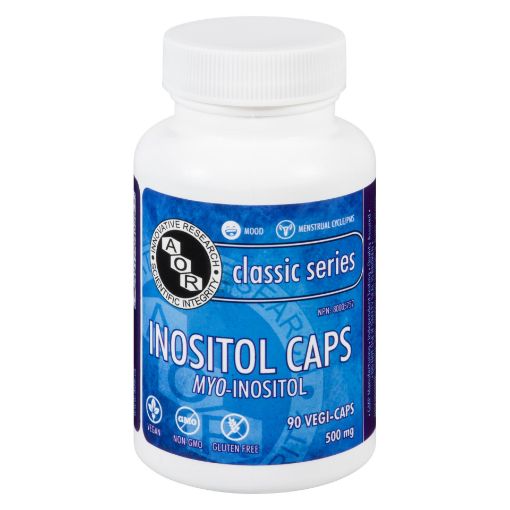 Picture of AOR INOSITOL CAPS - VEGATABLE CAPSULES 500MG 90S