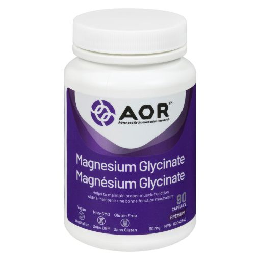 Picture of AOR MAGNESIUM GLYCINATE - VEGETABLE CAPSULES 90MG 90S          