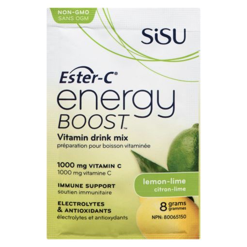 Picture of SISU ESTER-C ENERGY BOOSTVITAMIN C 1000MG WITH B VITAMINS AND ELECTROLYTES PACKET - LEMON LIME 8GR