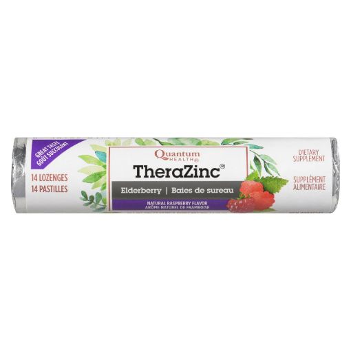 Picture of QUANTUM THERA-ZINC LOZENGE - ELDERBERRY 14S