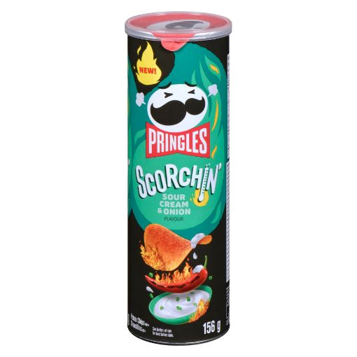 Picture of PRINGLES CHIPS - SCORCHIN SOUR CREAM AND ONION 156GR