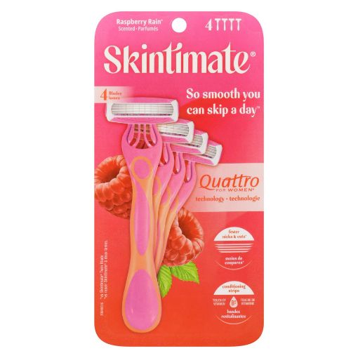 Picture of SKINTIMATE DISPOSABLE RAZORS - RASPBERRY RAIN 4S