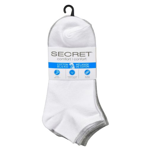 Picture of SECRET LOW CUT SOCKS - WOMENS - WHITE 3PR