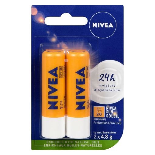 Picture of NIVEA LIP CARE SUN LIP BALM SPF30 STICK 2X4.8GR