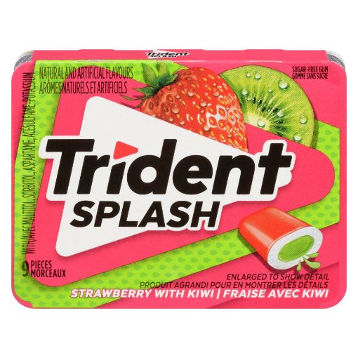 Picture of TRIDENT SPLASH GUM - STRAWBERRY KIWI