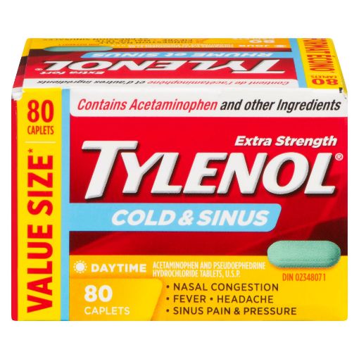 Picture of TYLENOL COLD and SINUS - EXTRA STRENGTH CAPLET 80S