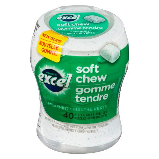 Picture of EXCEL SOFT CHEWS GUM - BOTTLE - SPEARMINT 40S