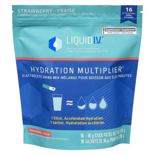 Picture of LIQUID I.V. ELECTROLYTE DRINK MIX - STRAWBERRY 16S