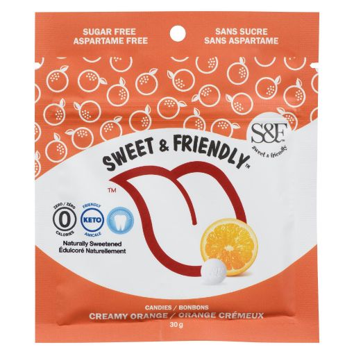 Picture of SWEET and FRIENDLY CANDY -SUGAR FREE - ORANGE 30GR