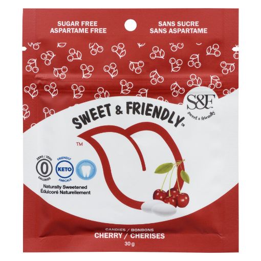 Picture of SWEET and FRIENDLY CANDY - SUGAR FREE - CHERRY 30GR