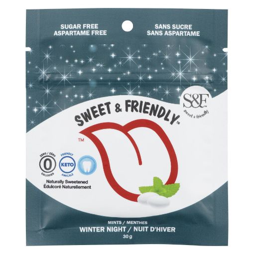 Picture of SWEET and FRIENDLY MINTS - SUGAR FREE - WINTER NIGHT 30GR