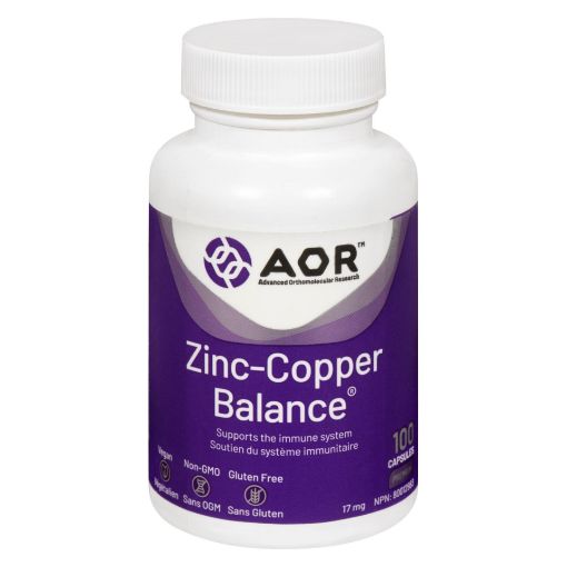 Picture of AOR ZINC COPPER BALANCE - VEGETABLE CAPSULES 17MG 100 S