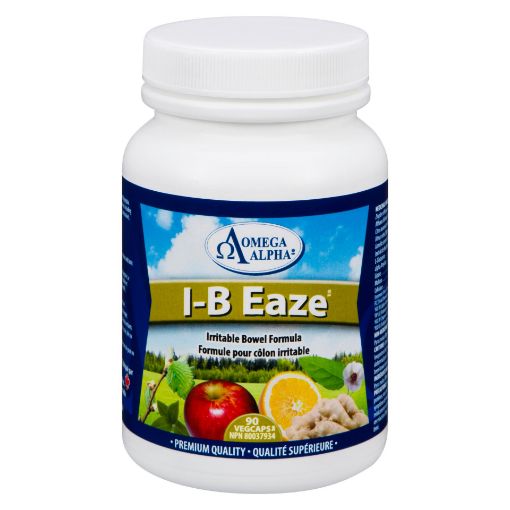 Picture of OMEGA ALPHA IB EAZE -IRRITABLE BOWEL FORMULA - VEGETABLE CAPS 90S