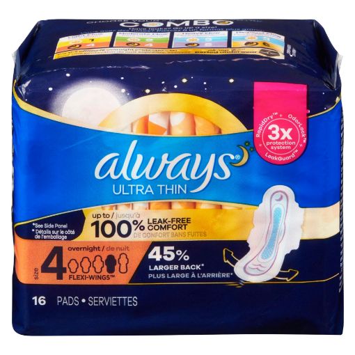 Picture of ALWAYS PAD - ULTRA SIZE 4 - OVERNIGHT 16S