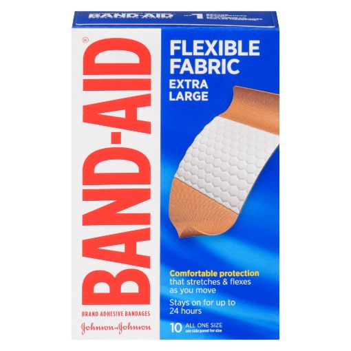 Picture of BAND-AID BANDAGES - FABRIC FLEXIBLE - XL 10S